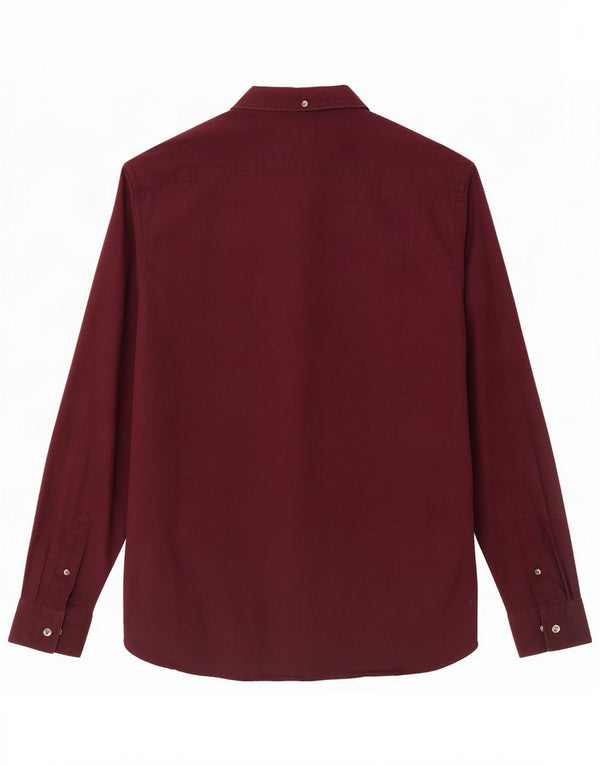 Camisa masculina French Connection algodão médio Borgonha