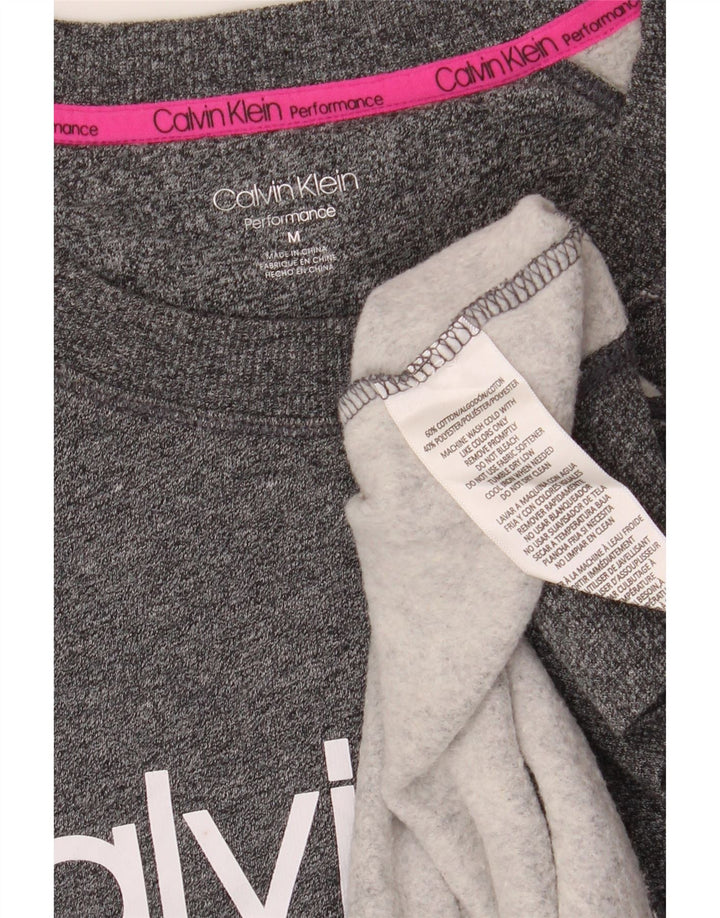 Jumper de moletom feminino CALVIN KLEIN UK 14 cinza médio