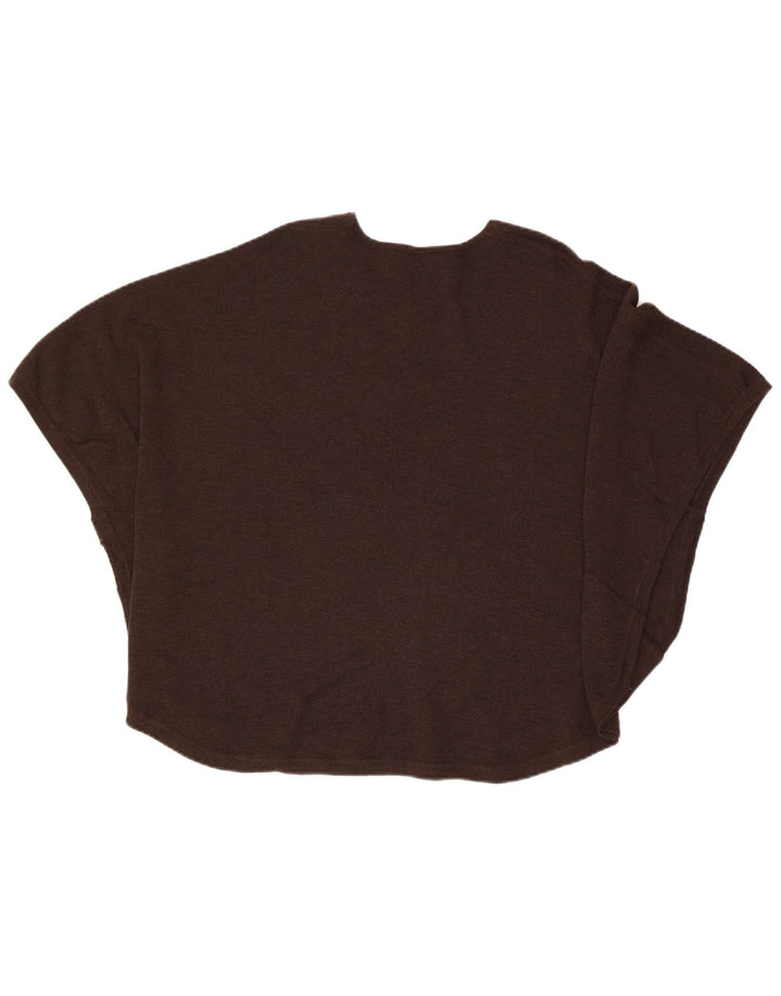 Peter Hahn Poncho Jumper feminino Reino Unido 14 marrom médio