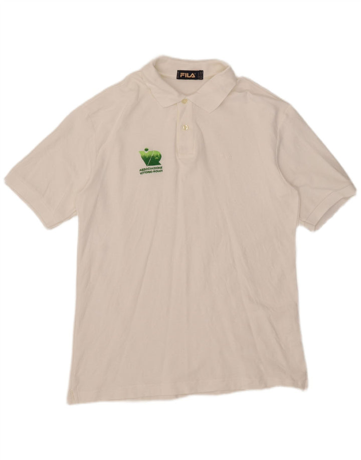 Camisa polo masculina Fila IT 52 grande branca