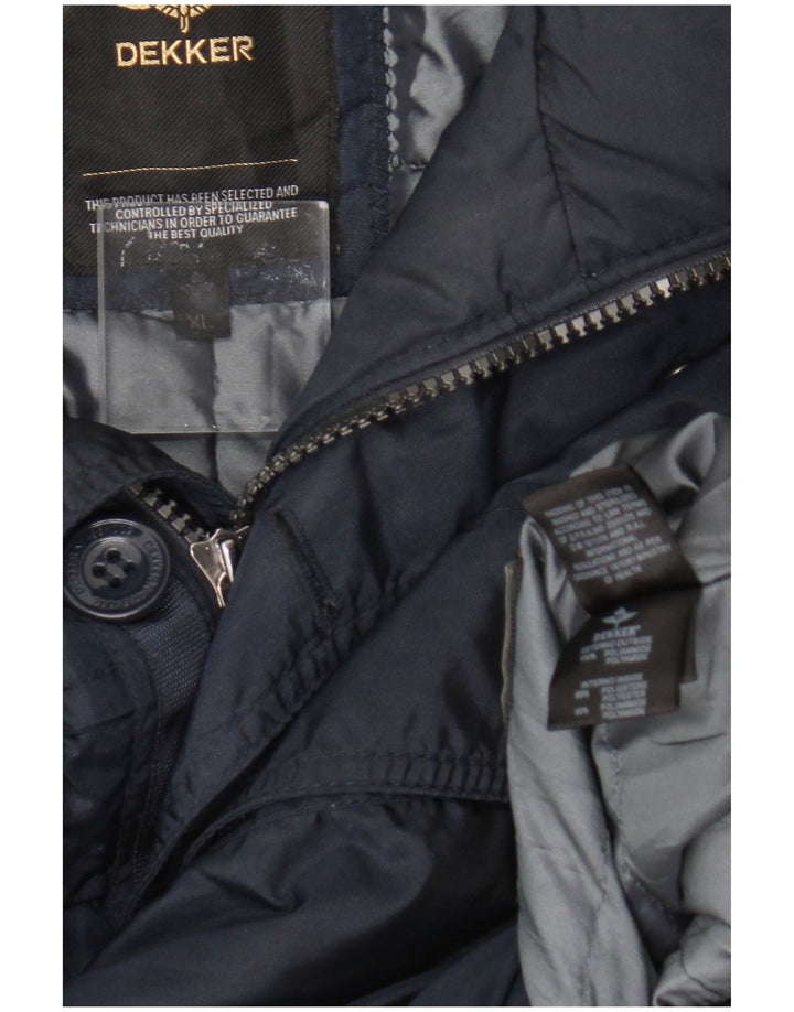 Jaqueta utilitária masculina Dekker UK 42 XL azul marinho poliamida