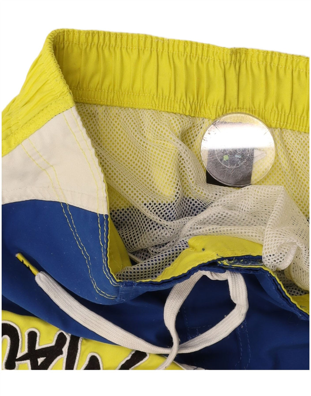 Shorts de natação masculino MAUI AND SONS com estampa gráfica azul médio