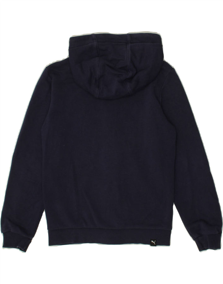 PUMA Boys Graphic Zip Hoodie Sweater 7-8 Years  Navy Blue Cotton Vintage Puma and Second-Hand Puma from Messina Hembry 