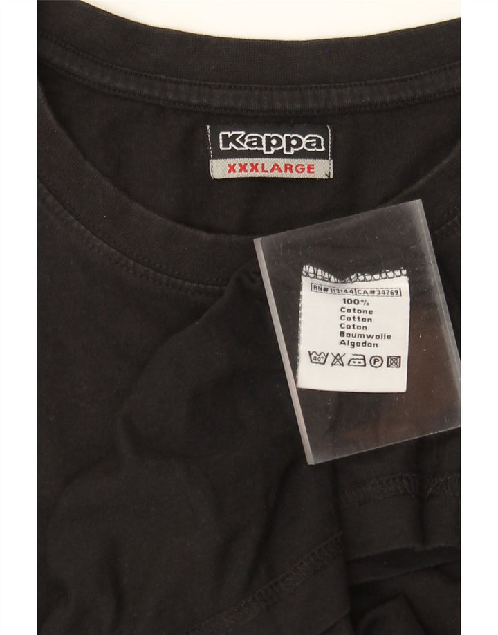 Camiseta masculina Kappa Top 3XL algodão preto