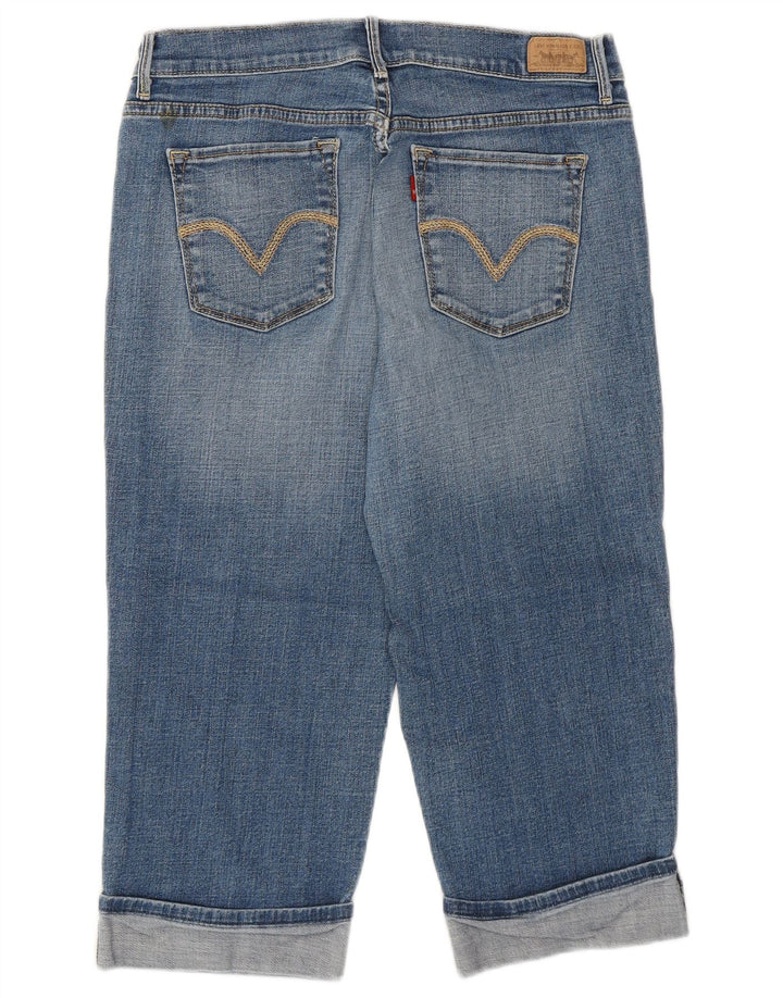 Calça capri feminina LEVI'S US 8 médio W30 L19 algodão azul