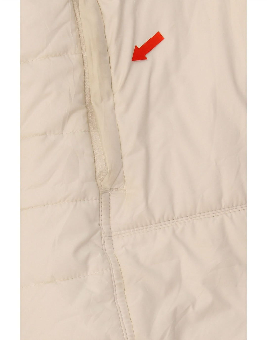 CHAMPION Womens Hooded Padded Jacket UK 18 XL White Polyester Vintage Champion and Second-Hand Champion from Messina Hembry 