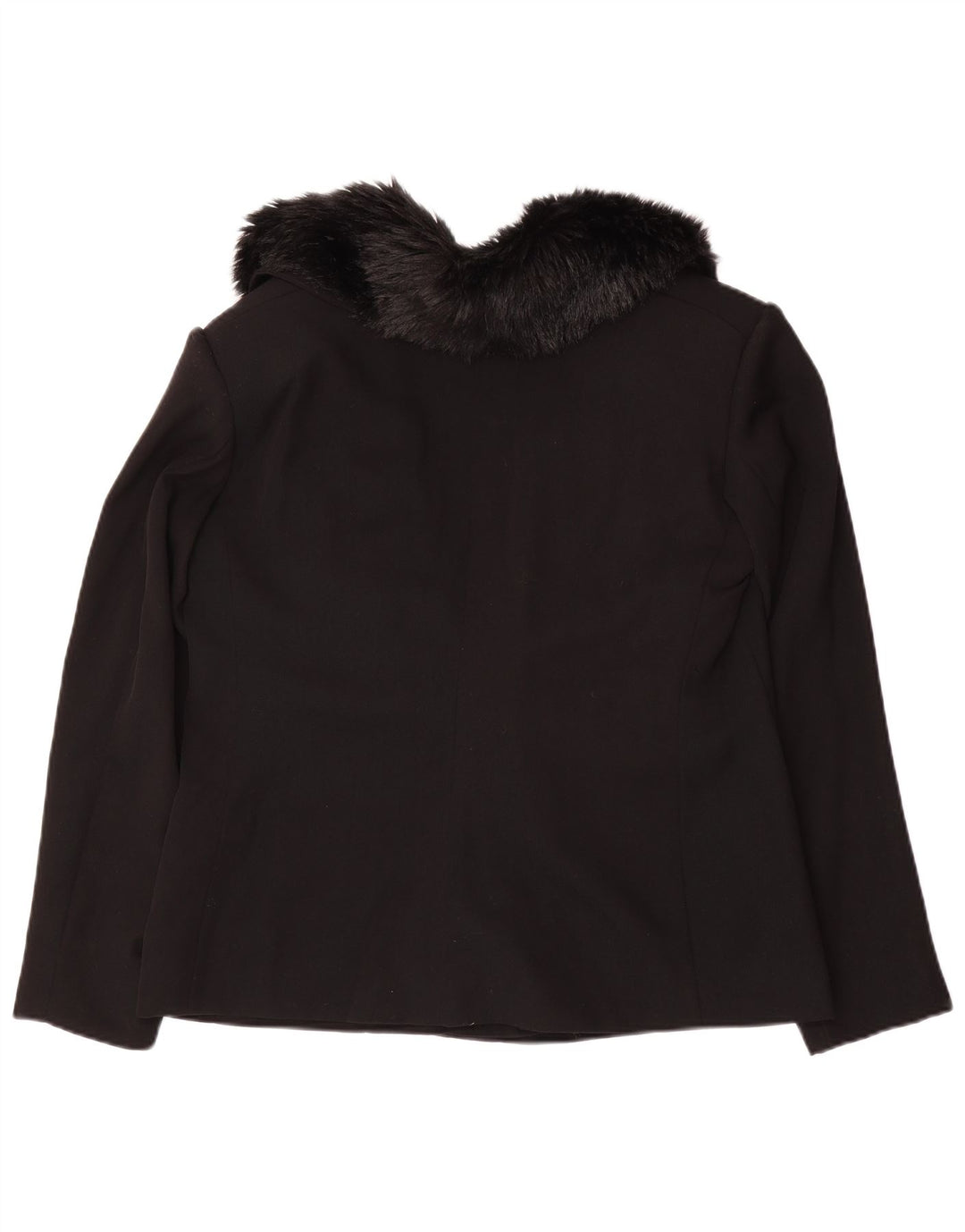 LUCIANO SOPRANI Jaqueta blazer feminina de 3 botões UK 16 grande preta