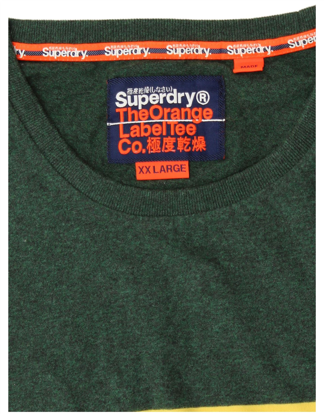 Camiseta masculina Superdry Top 2XL algodão colorblock cinza
