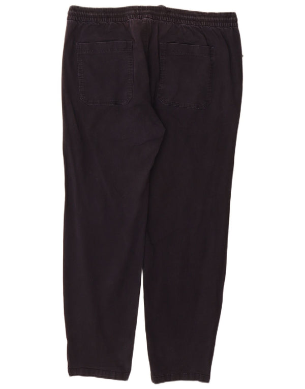 Calça jogger masculina Marks & Spencer Chino grande W36 L29 algodão azul marinho