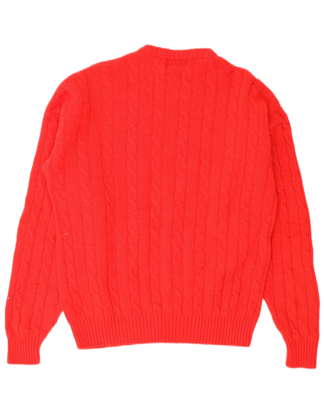Suéter vintage masculino com gola redonda IT 50 lã vermelha média