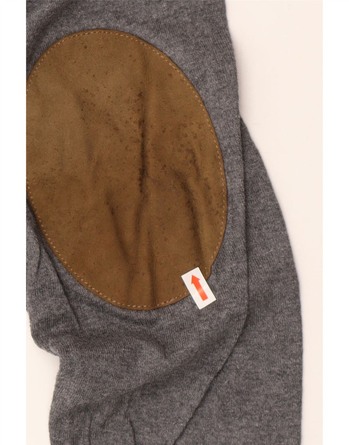 Suéter masculino Massimo Dutti com decote em V XL algodão cinza