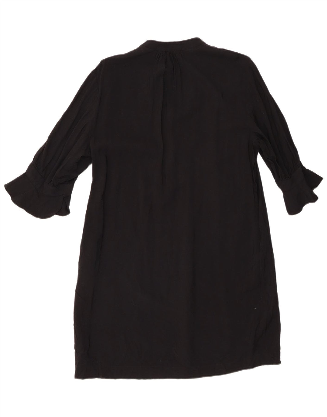 Vestido feminino Whistles com manga 3/4, tamanho grande, UK 10, viscose preta pequena