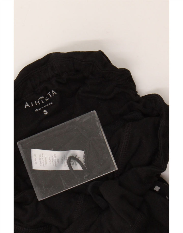 Leggings femininos ATHLETA UK 10 poliéster geométrico preto pequeno