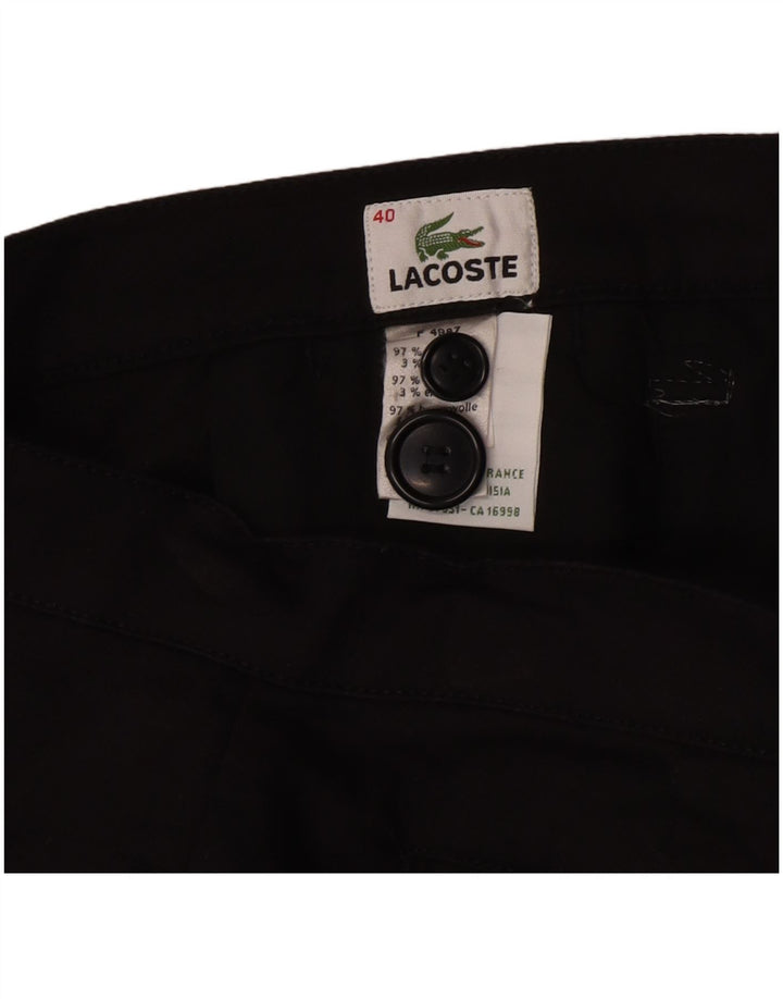 Calça capri feminina Lacoste tamanho 44 médio W30 L21 algodão preto