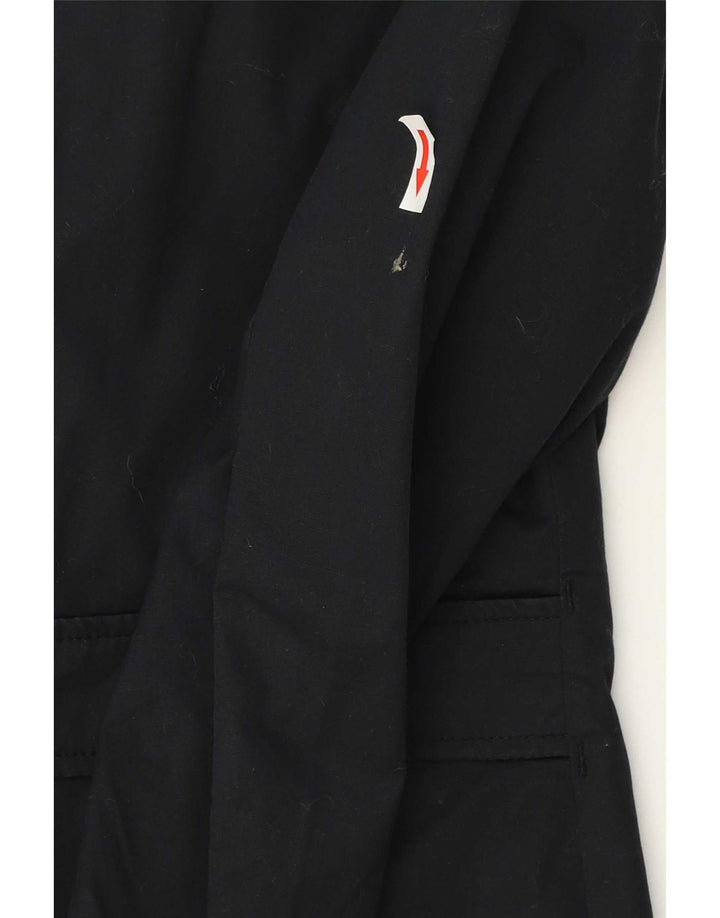 Casaco impermeável masculino G-Star com peito duplo Reino Unido 36 pequeno azul marinho
