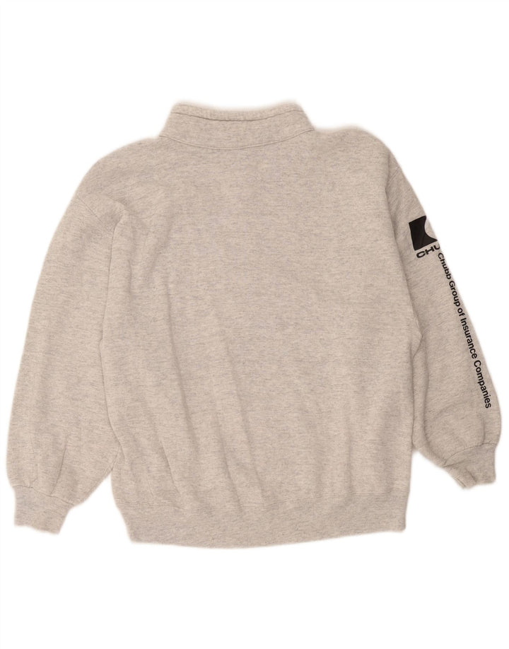 Suéter feminino Jerzees com capuz gráfico com zíper e gola EU 46 XL cinza manchado