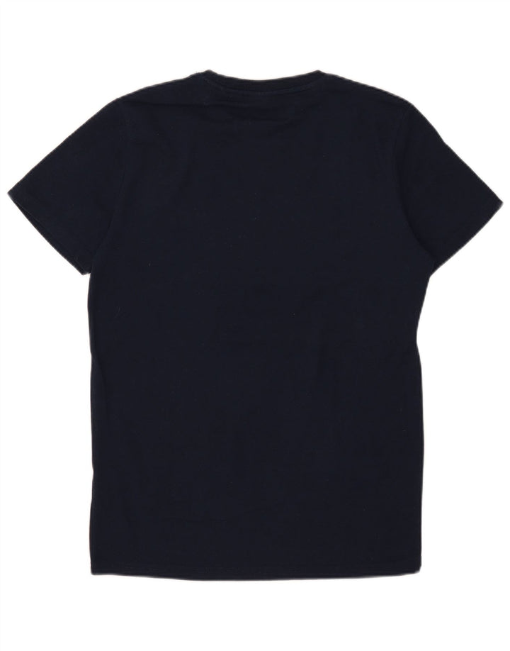 Camiseta gráfica masculina Superdry Top grande algodão azul marinho