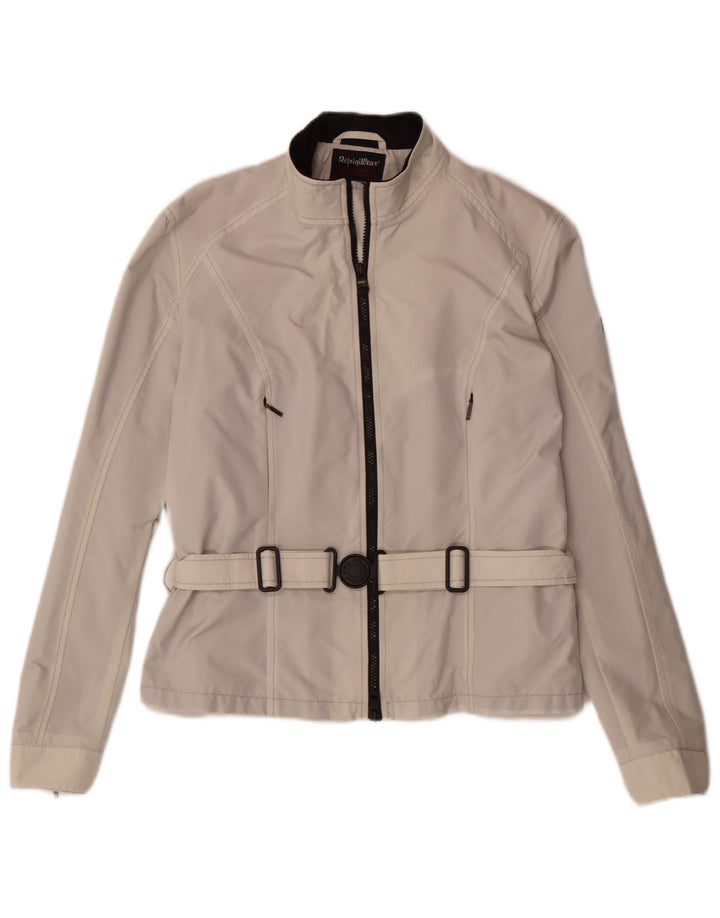 Jaqueta de chuva feminina Refrigiwear IT 46 grande nylon branco