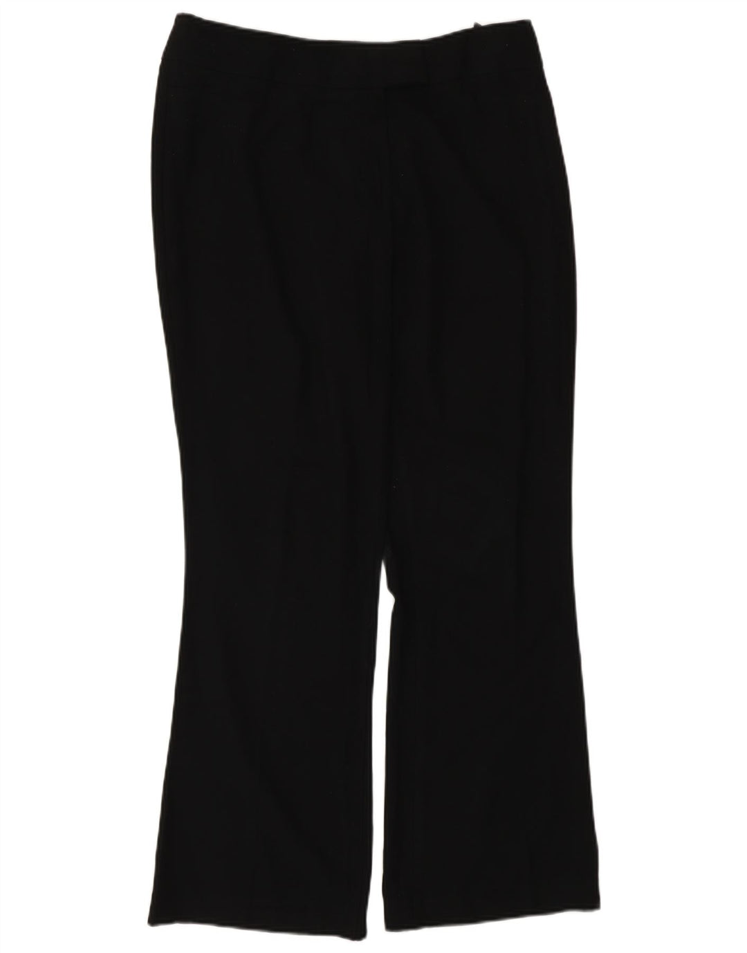 Calça casual feminina Marks & Spencer Bootcut Reino Unido 12 médio W30 L29 preta
