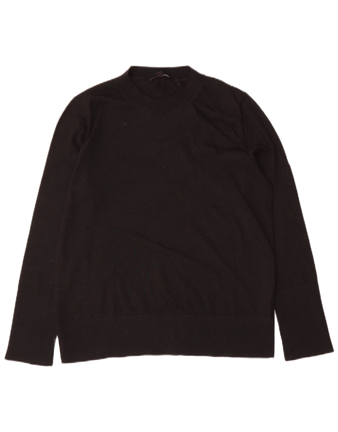 Cos suéter feminino grande com gola redonda Reino Unido 10 lã preta pequena