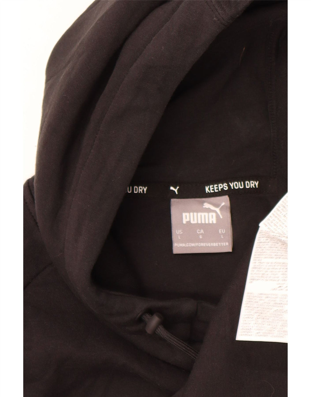 Puma Mens Hoodie Jumper Grande Algodão Preto