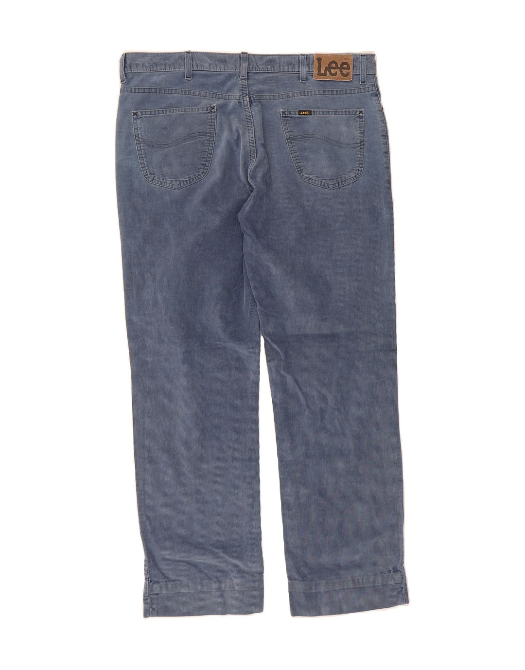 LEE Mens Straight Corduroy Trousers W40 L31 Blue Cotton Vintage Lee and Second-Hand Lee from Messina Hembry 