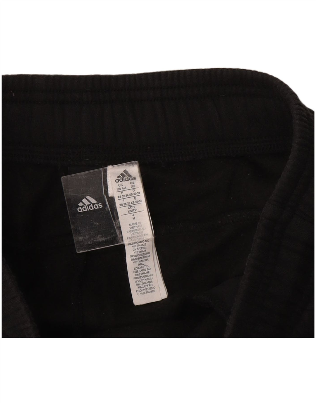 ADIDAS Calças de treino femininas Joggers UK 4/6 XS Preto Algodão