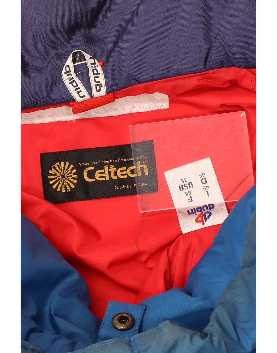 Jaqueta de esqui de ajuste fraco dos homens Dubin IT 46 poliéster vermelho pequeno Colourblock