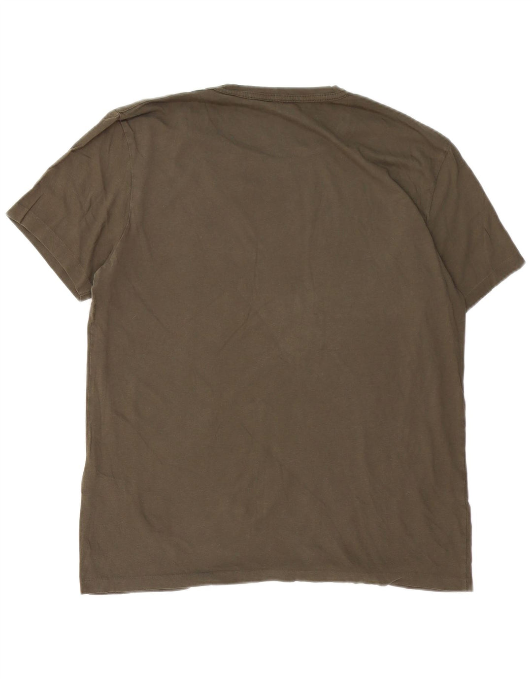 Camiseta masculina ALL SAINTS Top grande de algodão cáqui
