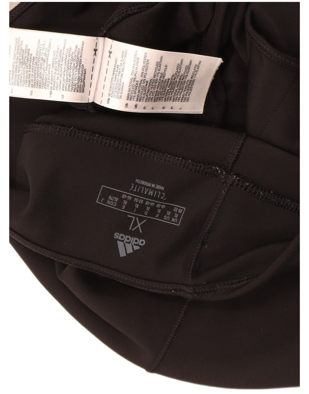 Adidas Womens Climalite Capri Leggings UK 18 XL Preto Poliéster