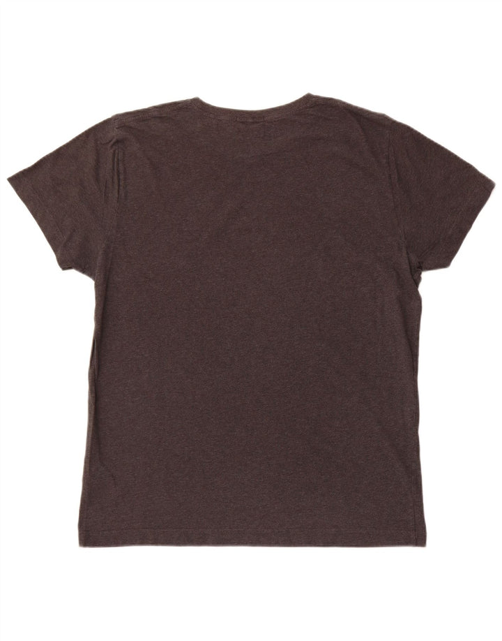 Camiseta masculina regular GANT grande algodão cinza