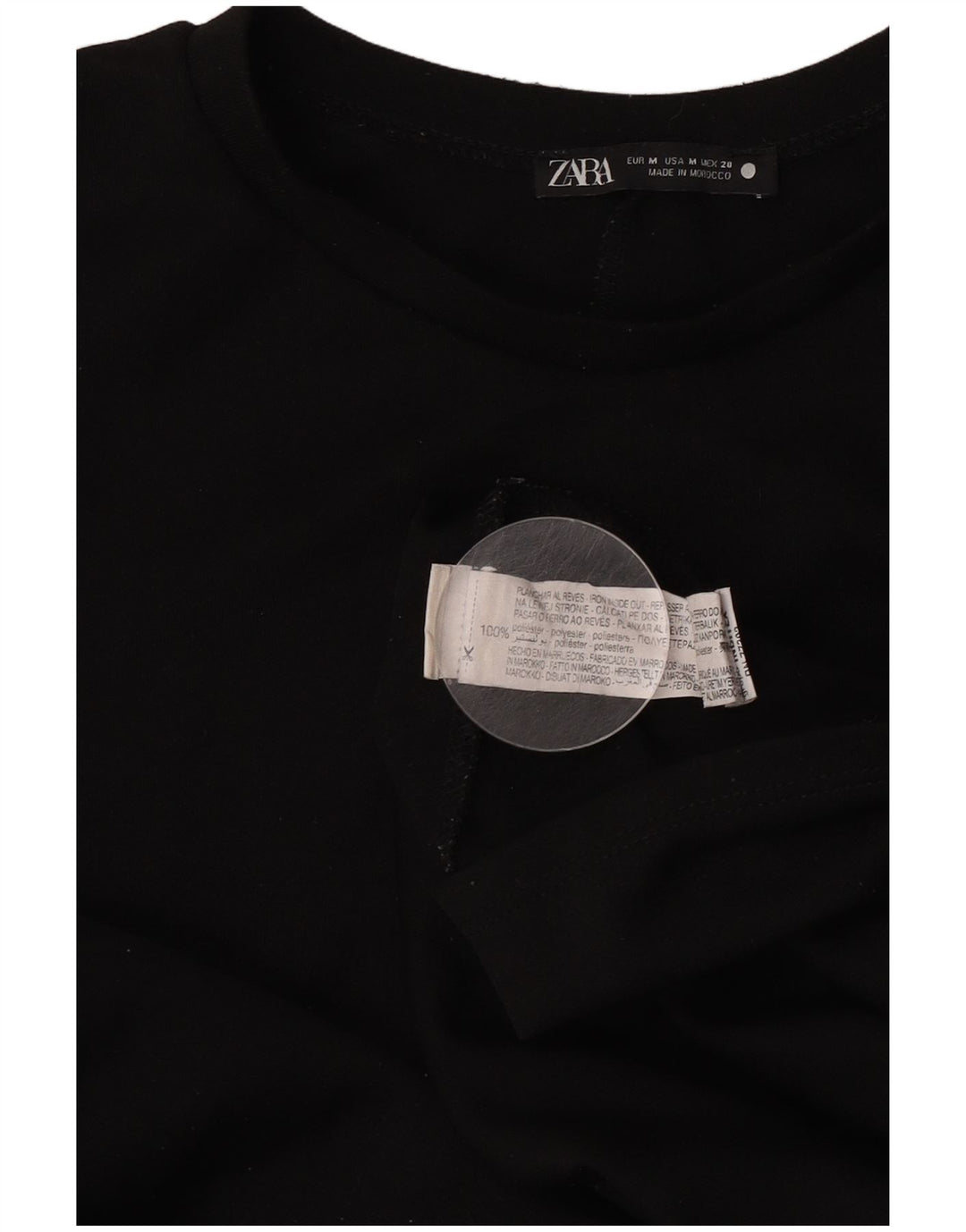 Vestido feminino Zara em camadas UK 14 médio preto