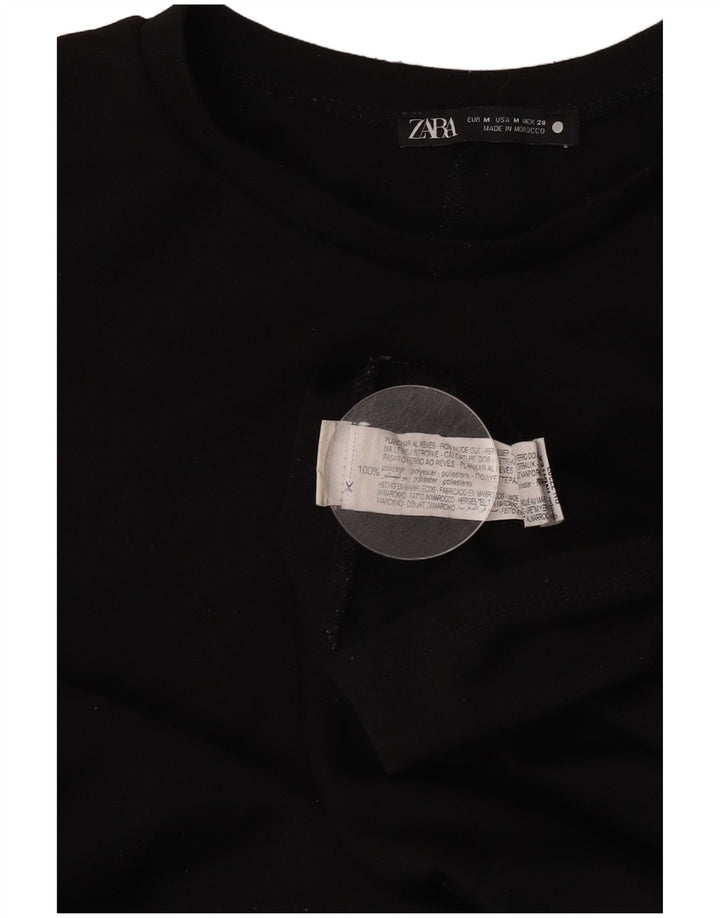 Vestido feminino Zara em camadas UK 14 médio preto