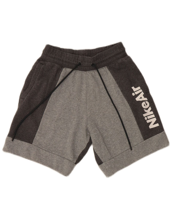 Shorts esportivos gráficos masculinos Nike XS cinza algodão manchado