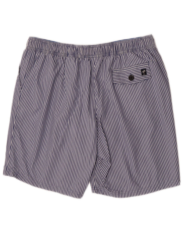 Shorts de natação masculino Marks & Spencer grande algodão listrado azul