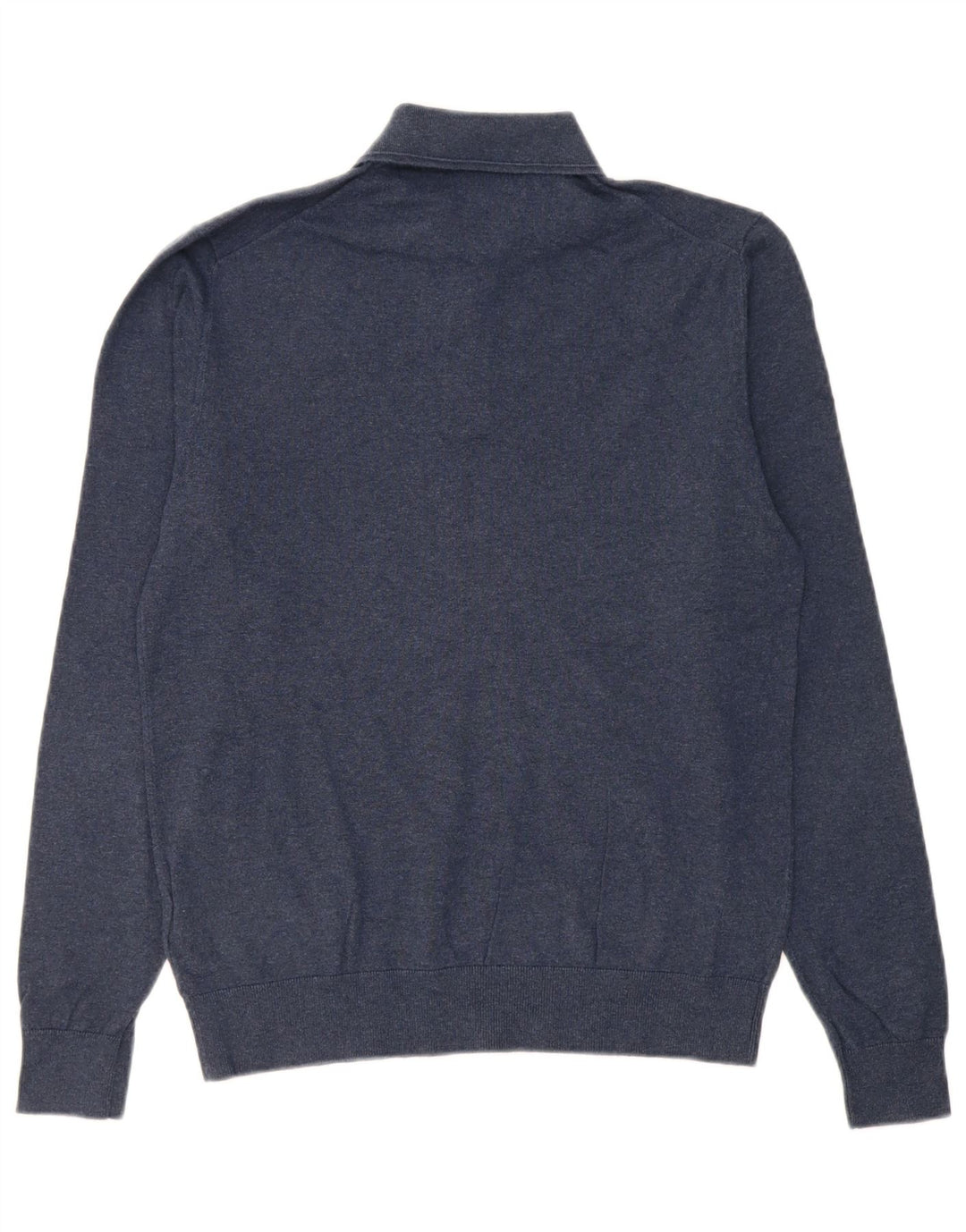 Suéter masculino MARKS & SPENCER com gola polo, pequeno, azul marinho, algodão