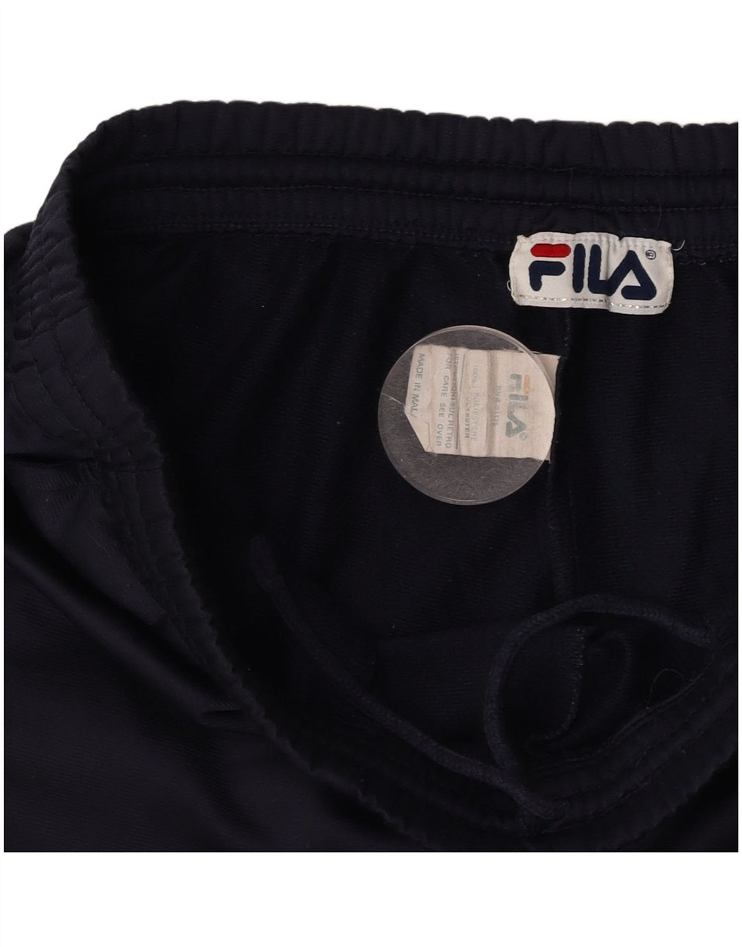 Calça de treino masculina FILA grande poliéster azul marinho