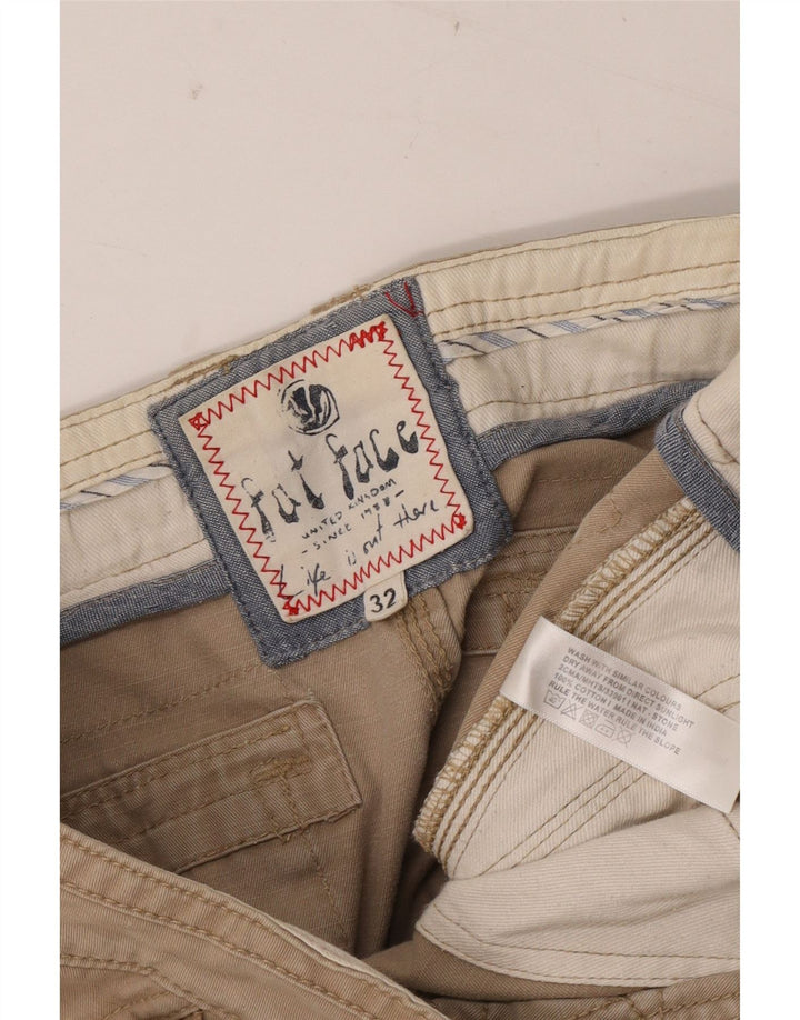 Shorts cargo masculino FAT FACE W32 algodão bege médio