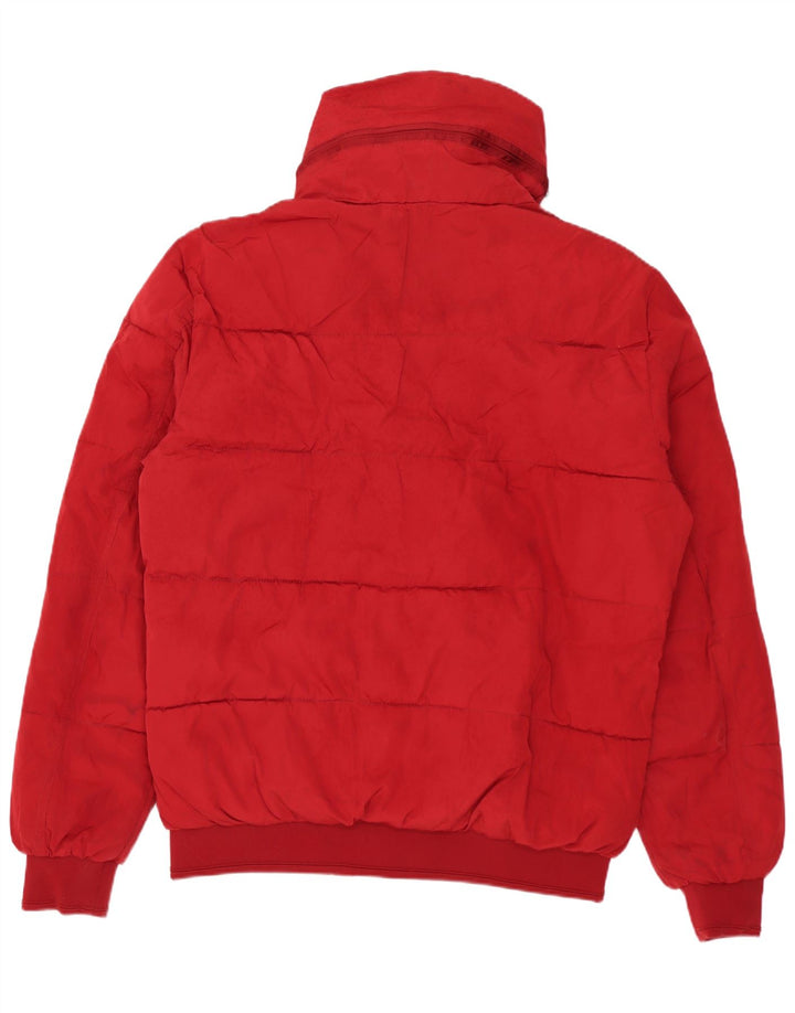 Jaqueta acolchoada masculina ZARA UK 40 grande poliéster vermelho