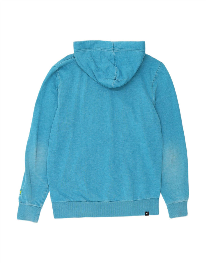 PUMA Mens Graphic Hoodie Jumper Médio Algodão Azul