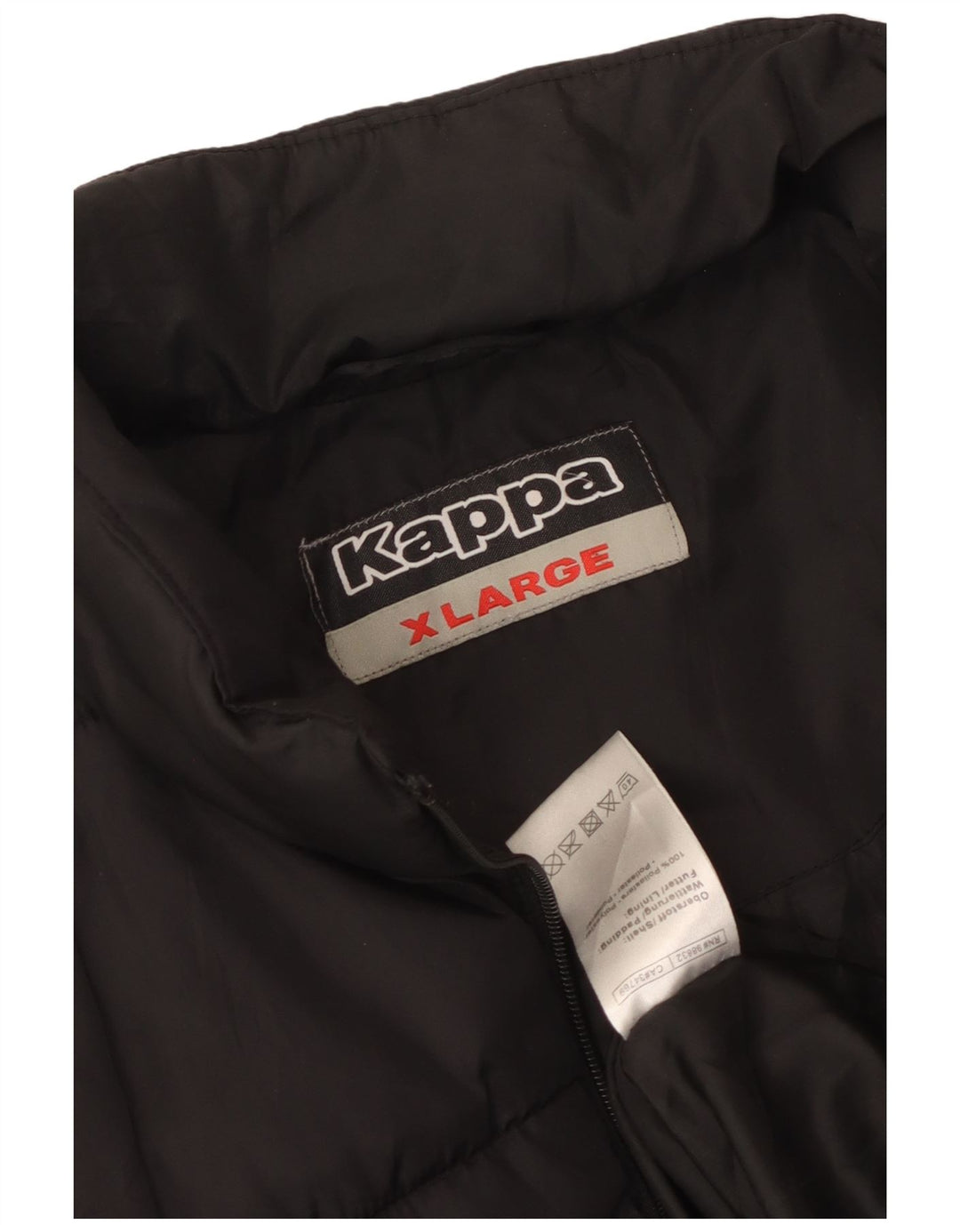 Colete acolchoado feminino Kappa UK 18 XL preto poliéster