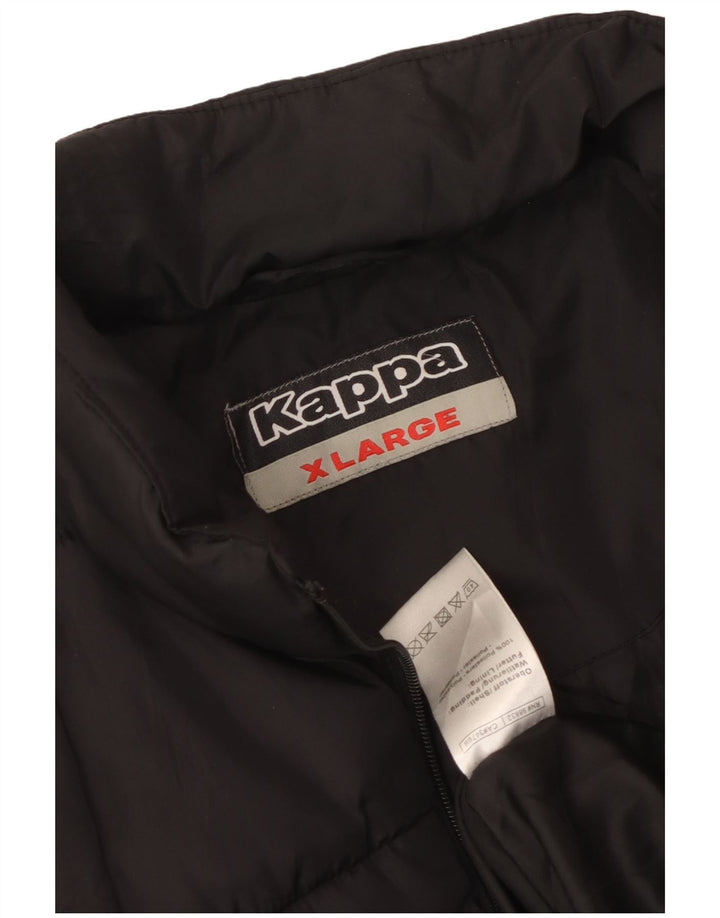 Colete acolchoado feminino Kappa UK 18 XL preto poliéster