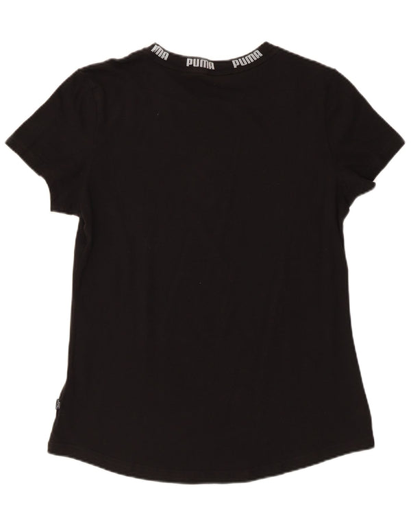 Camiseta feminina PUMA com estampa gráfica UK 14 médio preto