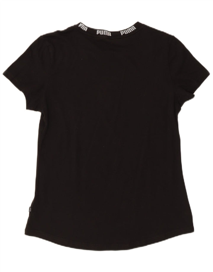 Camiseta feminina PUMA com estampa gráfica UK 14 médio preto