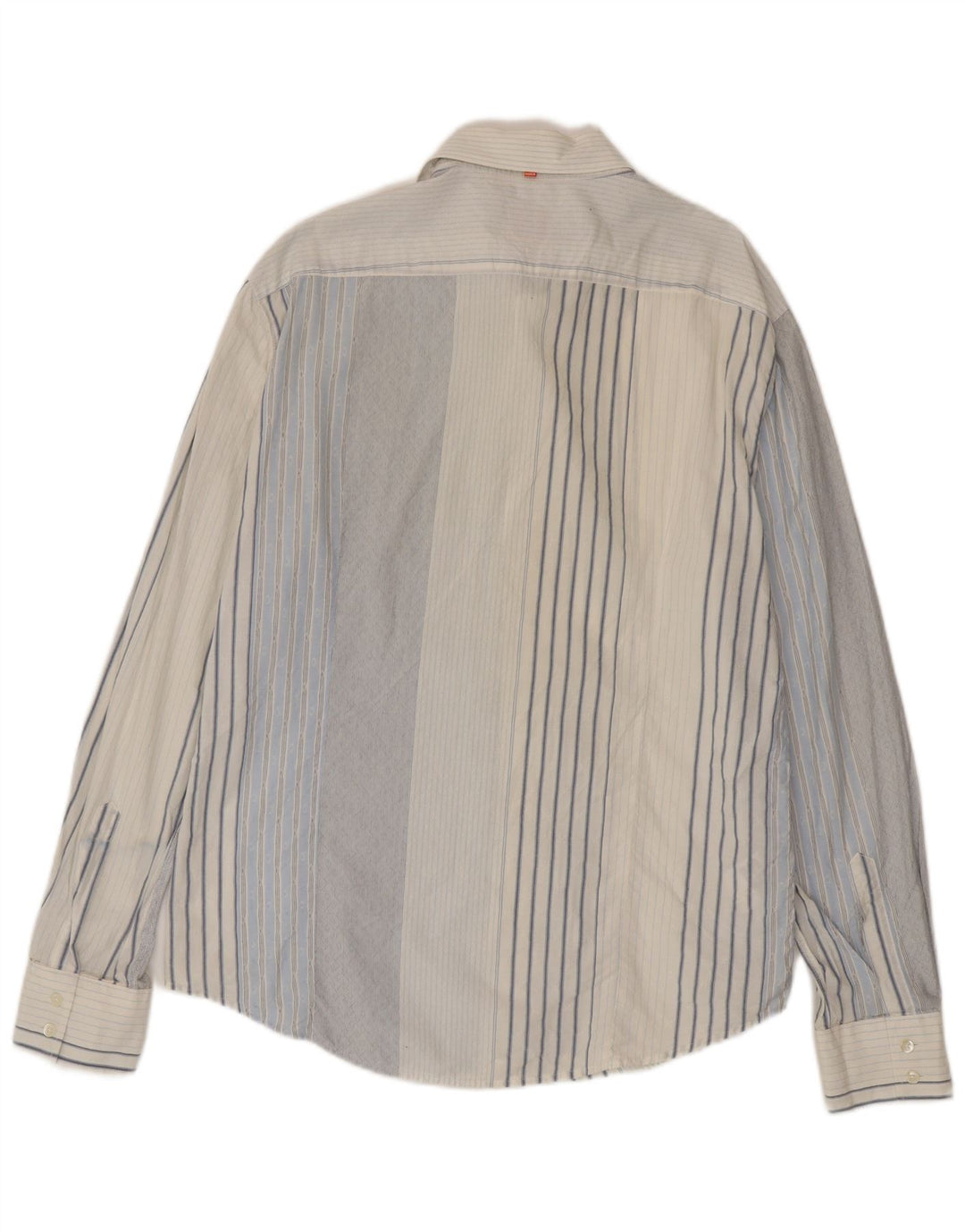 Camisa masculina Hugo Boss XL algodão listrado azul