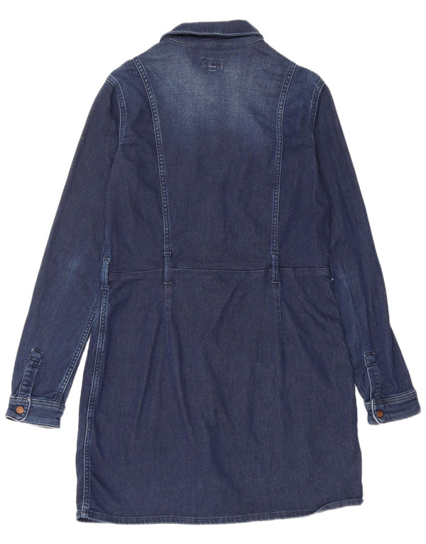 Vestido camisa feminino PEPE Jeans UK 18 XL azul algodão