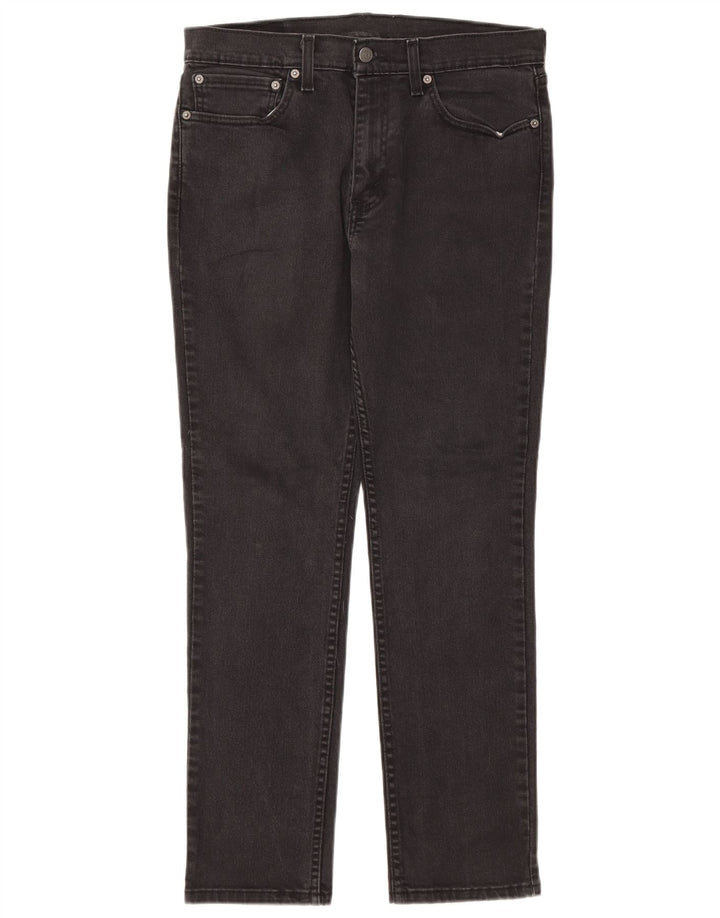 LEVI'S Feminino 511 Slim Jeans W34 L30 Algodão Preto
