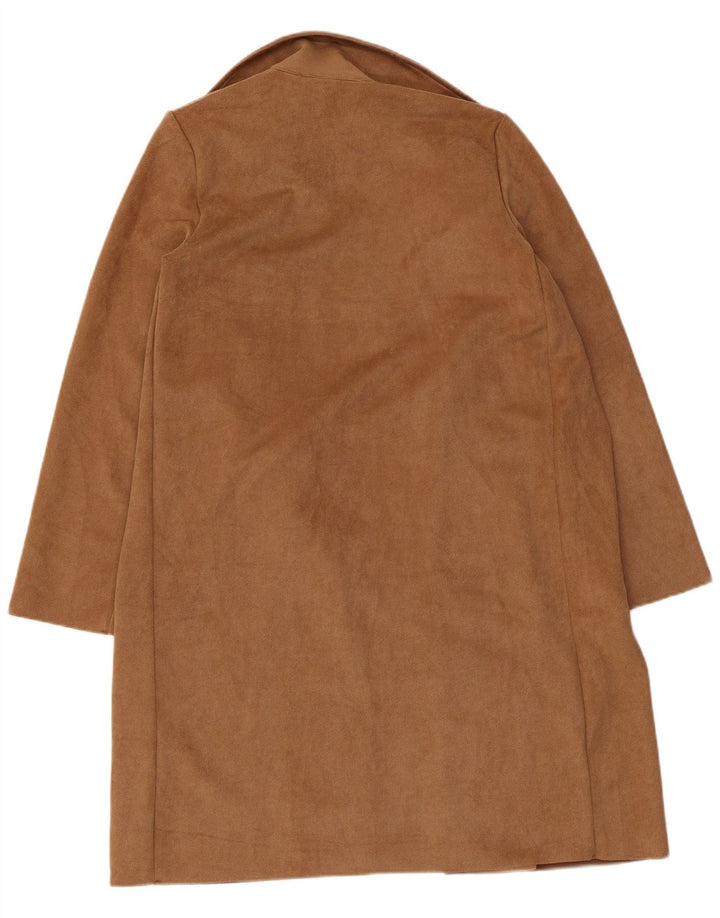 Sobretudo feminino Zara UK 10 pequeno poliéster marrom