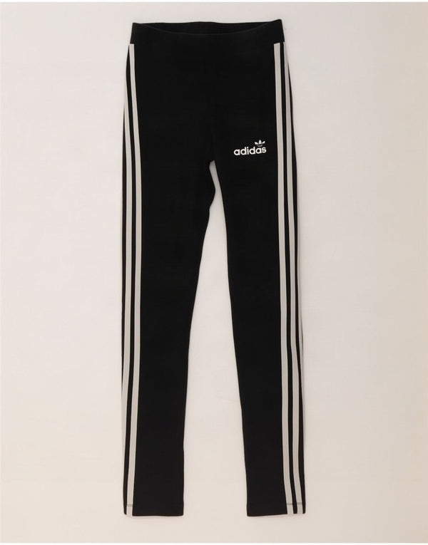 Leggings Adidas Femininas UK 8 Pequenas Algodão Preto