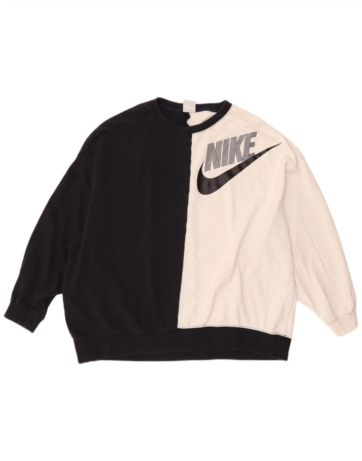 Moletom gráfico feminino Nike Jumper UK 10 pequeno bloco colorido preto